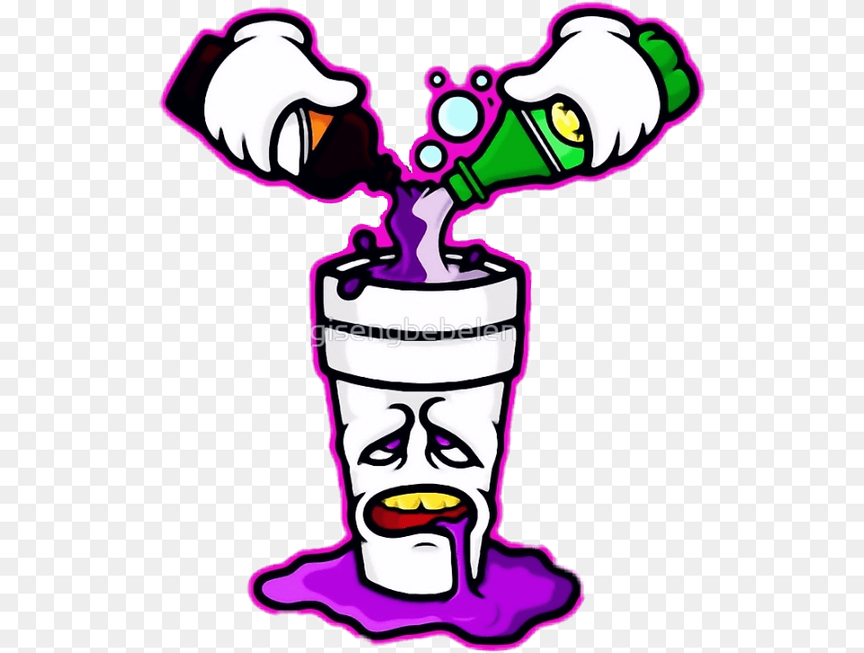 Lean Purpledrank Codeine, Purple, Face, Head, Person Png