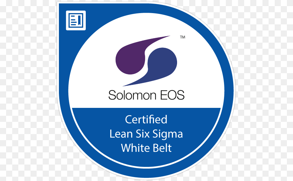 Lean Six Sigma White Belt Solomon Eos Circle, Disk, Logo Free Png