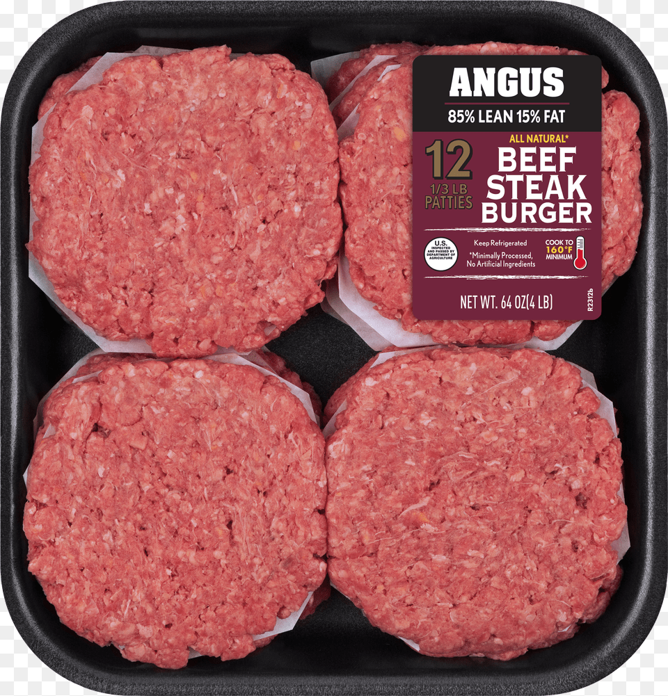 Lean15 Fat Angus Steak Ground Beef Patties, Sticker, Text Free Png Download