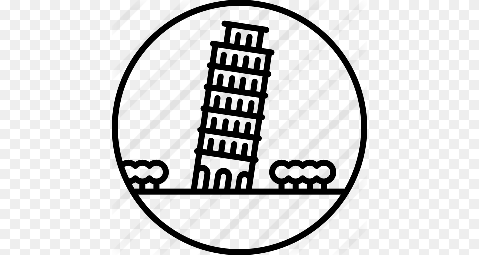 Leaning Tower Of Pisa, Gray Png