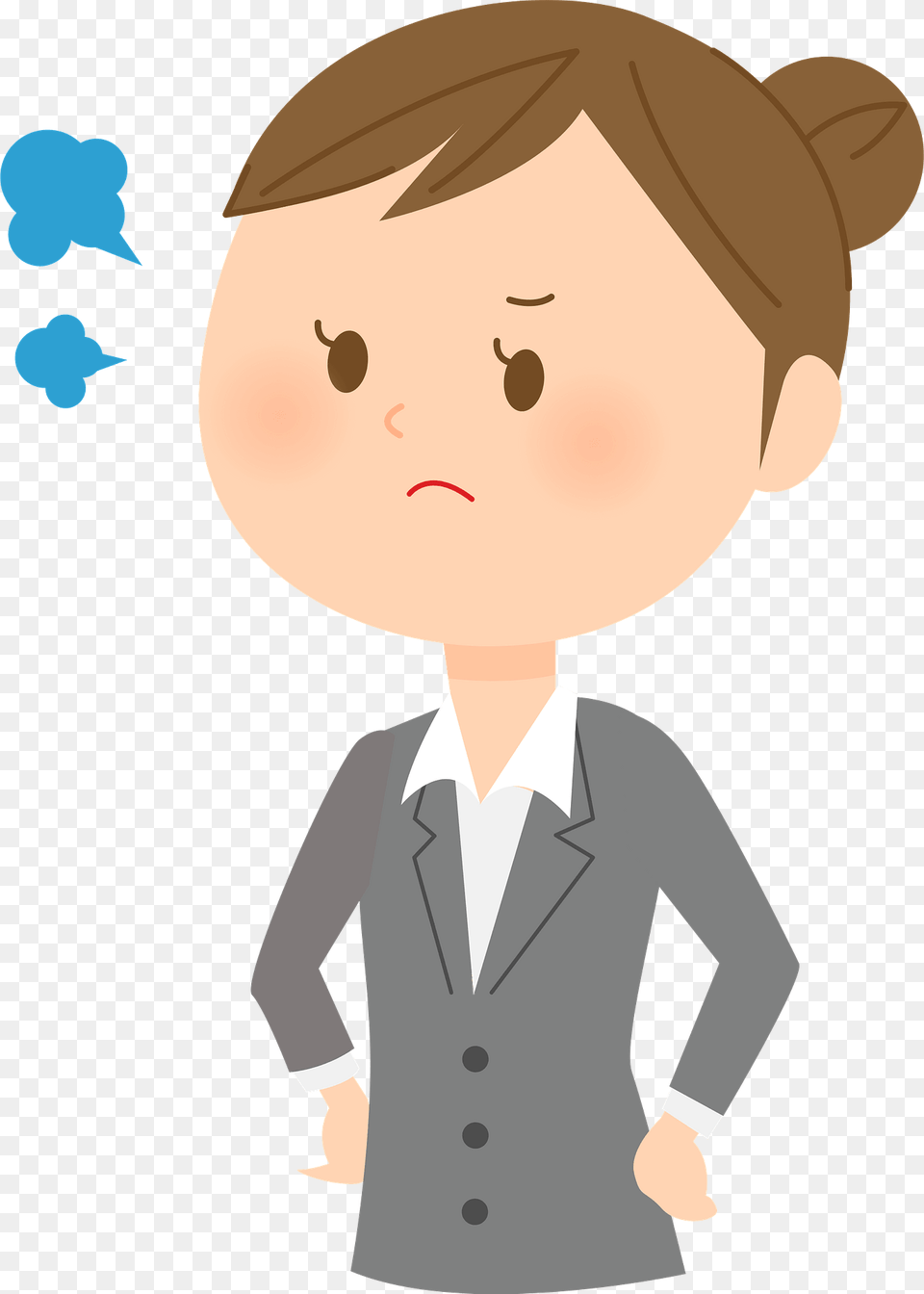 Leanne Businesswoman Is Angry Clipart, Clothing, Coat, Formal Wear, Person Png Image