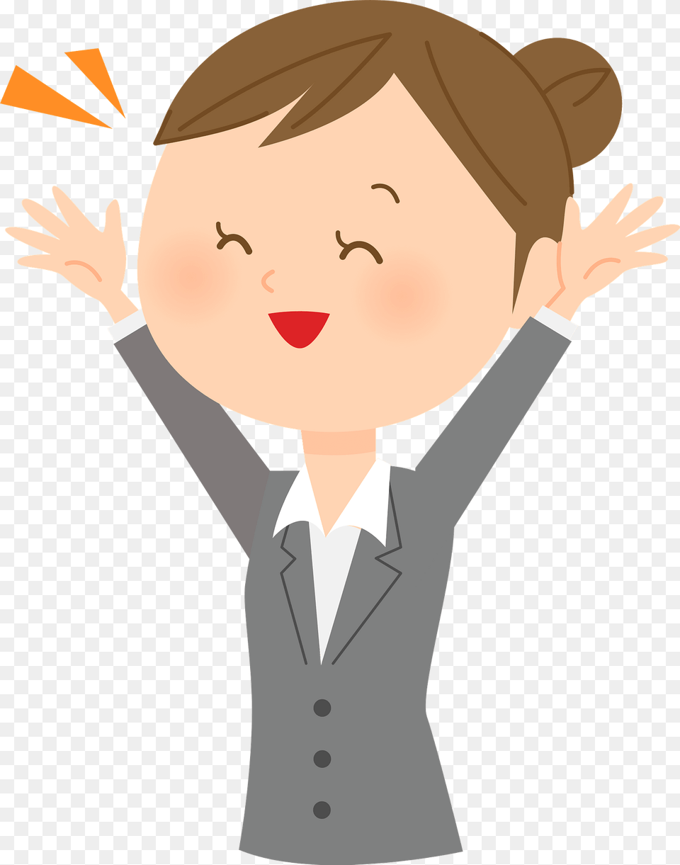 Leanne Businesswoman Is Expressing Joy Clipart, Suit, Clothing, Formal Wear, Person Free Png Download