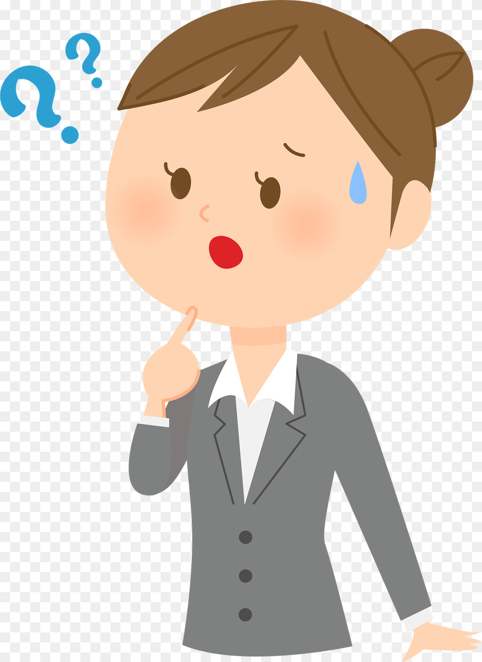Leanne Businesswoman Is Questioning Why Clipart, Formal Wear, Clothing, Suit, Person Png