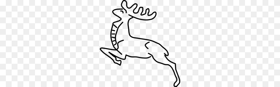 Leaping Deer Clip Art, Gray Png