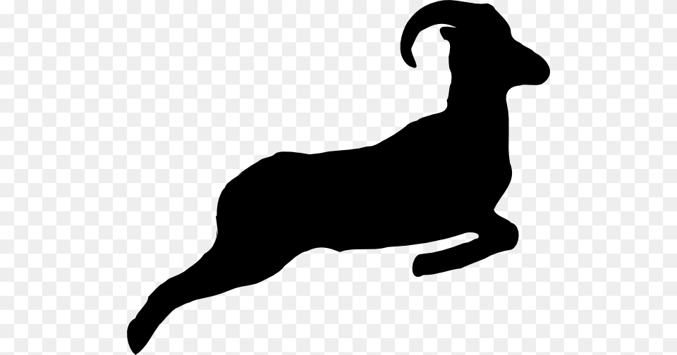 Leaping Ram Silhouette Clip Art, Stencil, Animal, Canine, Dog Free Png Download