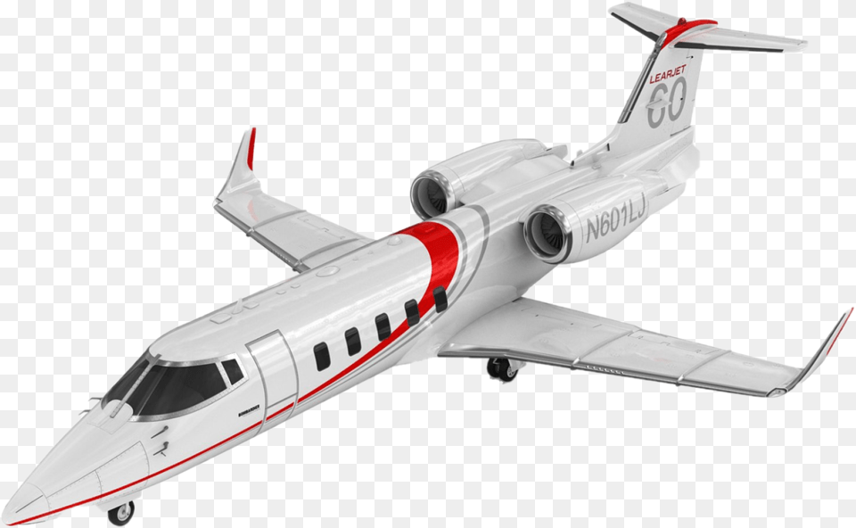 Lear 60 3d Private Jet Learjet, Aircraft, Airliner, Airplane, Transportation Png Image