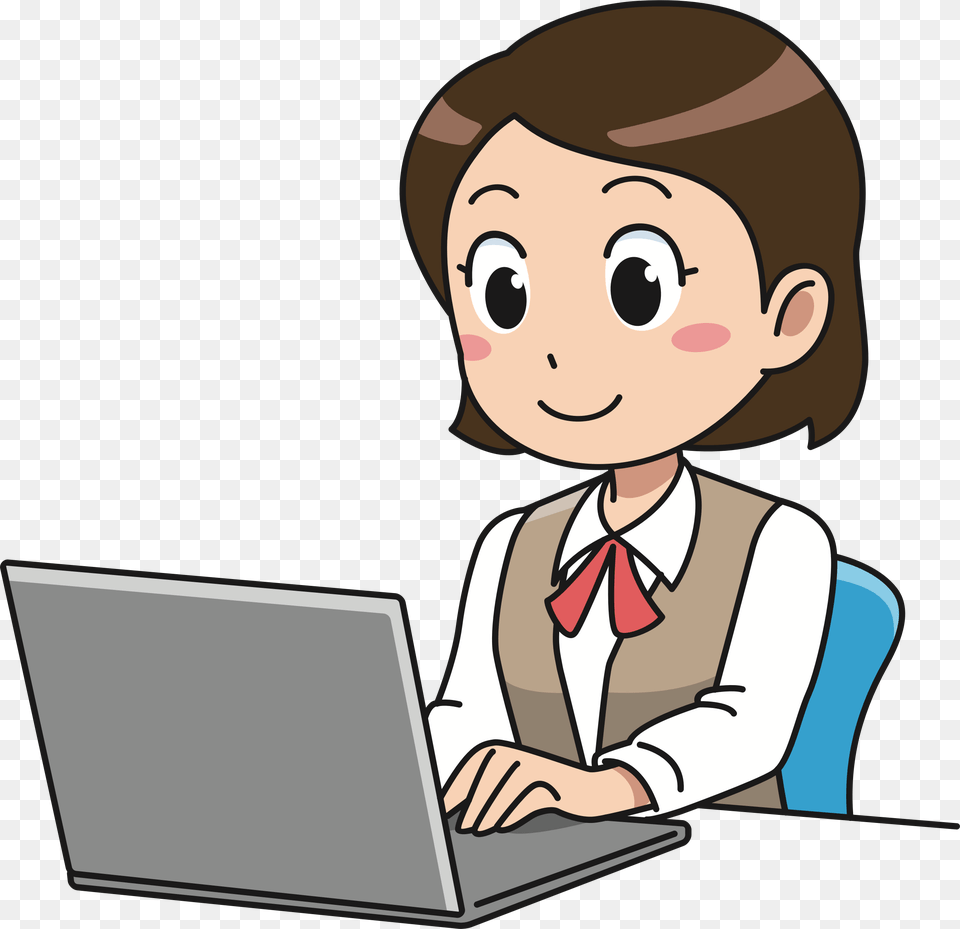 Learn Clipart Girl Internet Computer, Electronics, Pc, Laptop, Baby Free Png Download