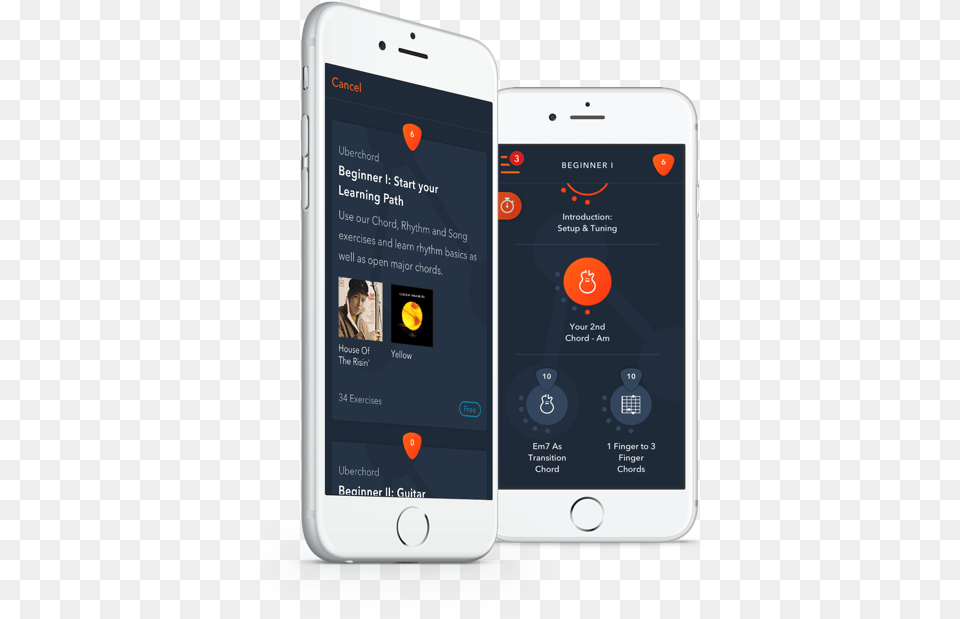Learn Guitar Fast The Uberchord App U2014 Chords Strumming Camera Phone, Electronics, Mobile Phone, Person, Iphone Png