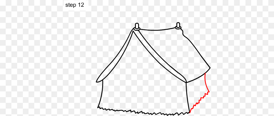 Learn How To Draw A Tent For Kids Step By Step Kids Easy Tent Drawing, Outdoors, Nature, Night Png