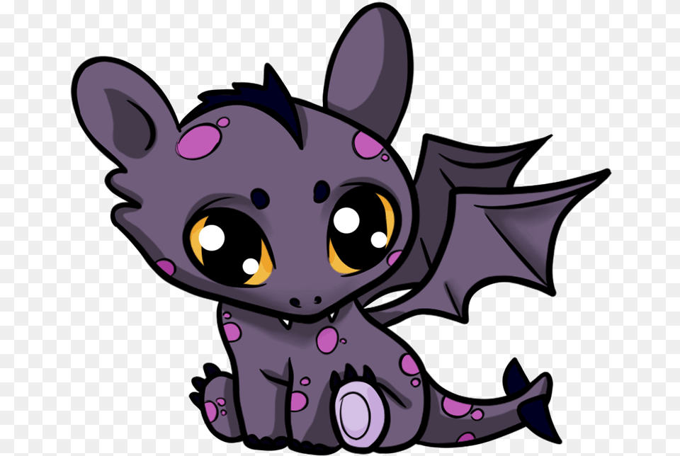 Learn How To Draw Cute Dragon Draw A Cute Dragon, Purple, Art, Animal, Fish Free Png