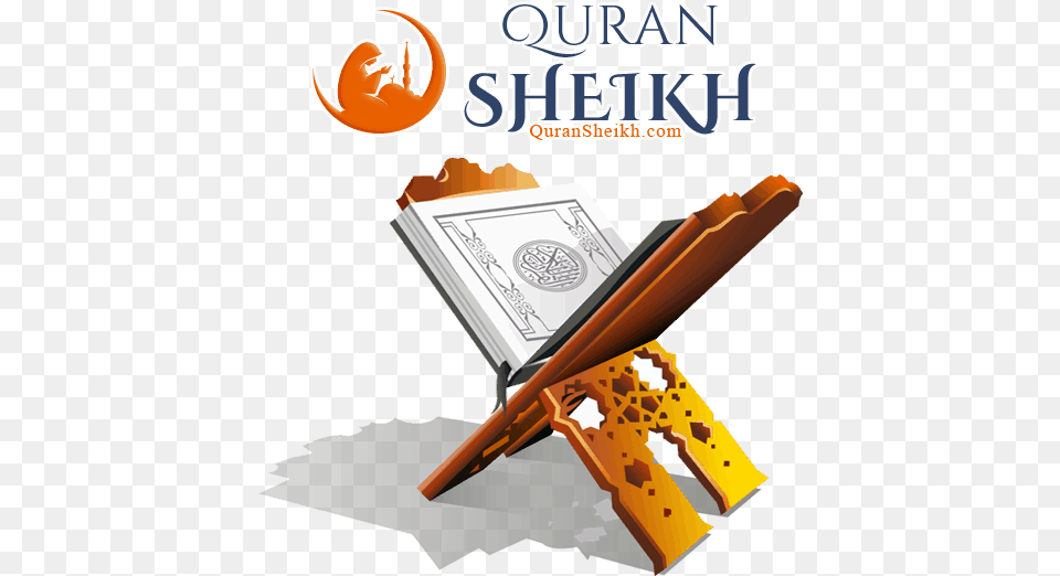 Learn Quran Online With Arab Sheikh Bible With Stand, Book, Publication, Advertisement, Bulldozer Png