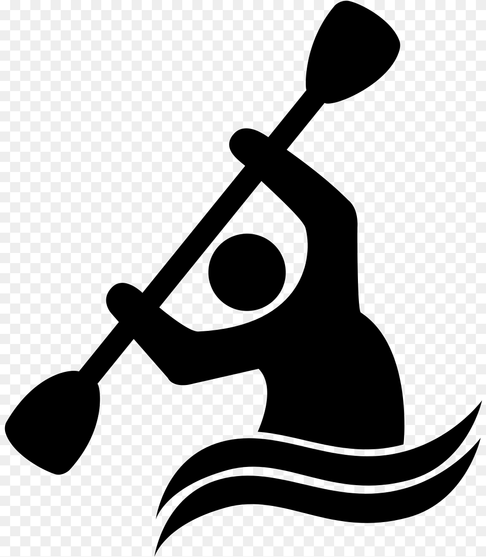 Learn The Basics Of Kayaking Amp Canoeing Kayak Clipart Black And White, Gray Png Image