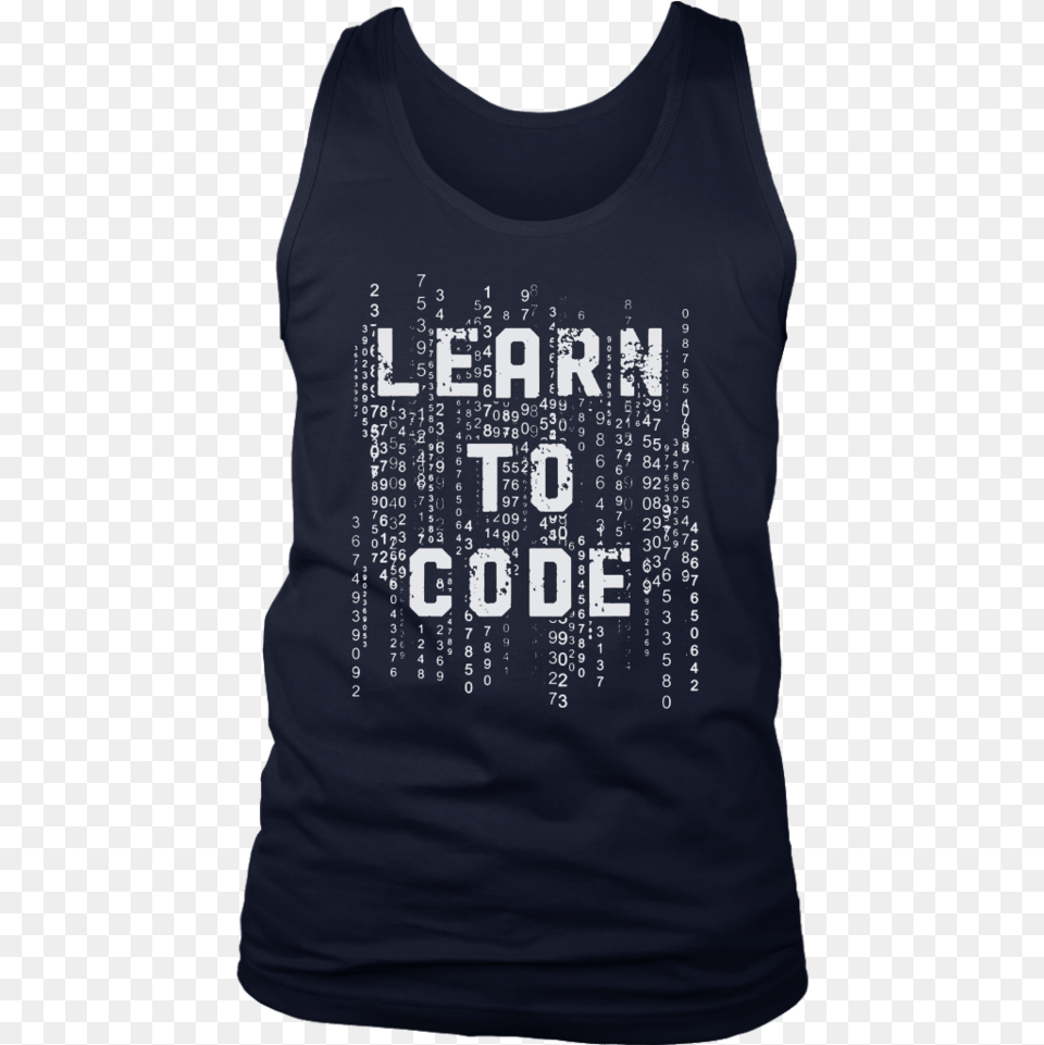 Learn To Code Shirt Funny Meme Coder Programing Coding Active Tank, Clothing, T-shirt, Tank Top, Vest Free Png Download