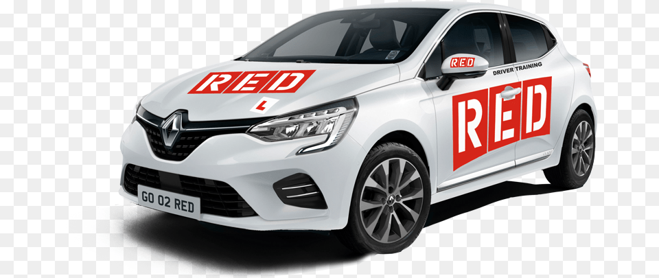 Learn To Drive From Only 13h Red Driving School Renault Clio 2020, Car, Transportation, Vehicle, Machine Png Image
