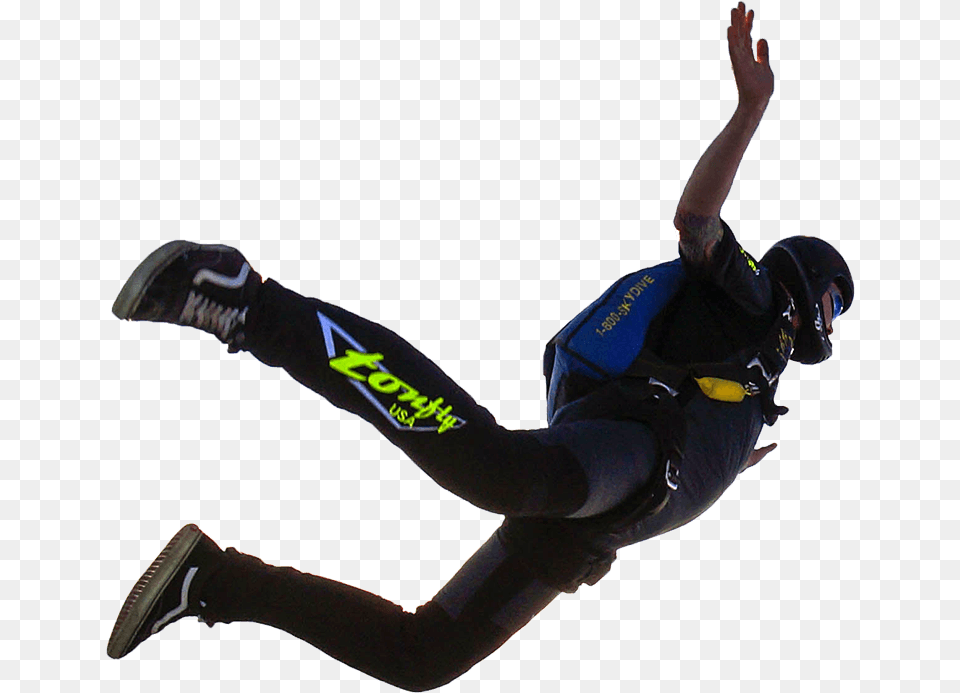 Learn To Skydive Sky Diving Clipart Full Size Person Skydiving, Adventure, Leisure Activities, Outdoors, Body Part Free Png Download