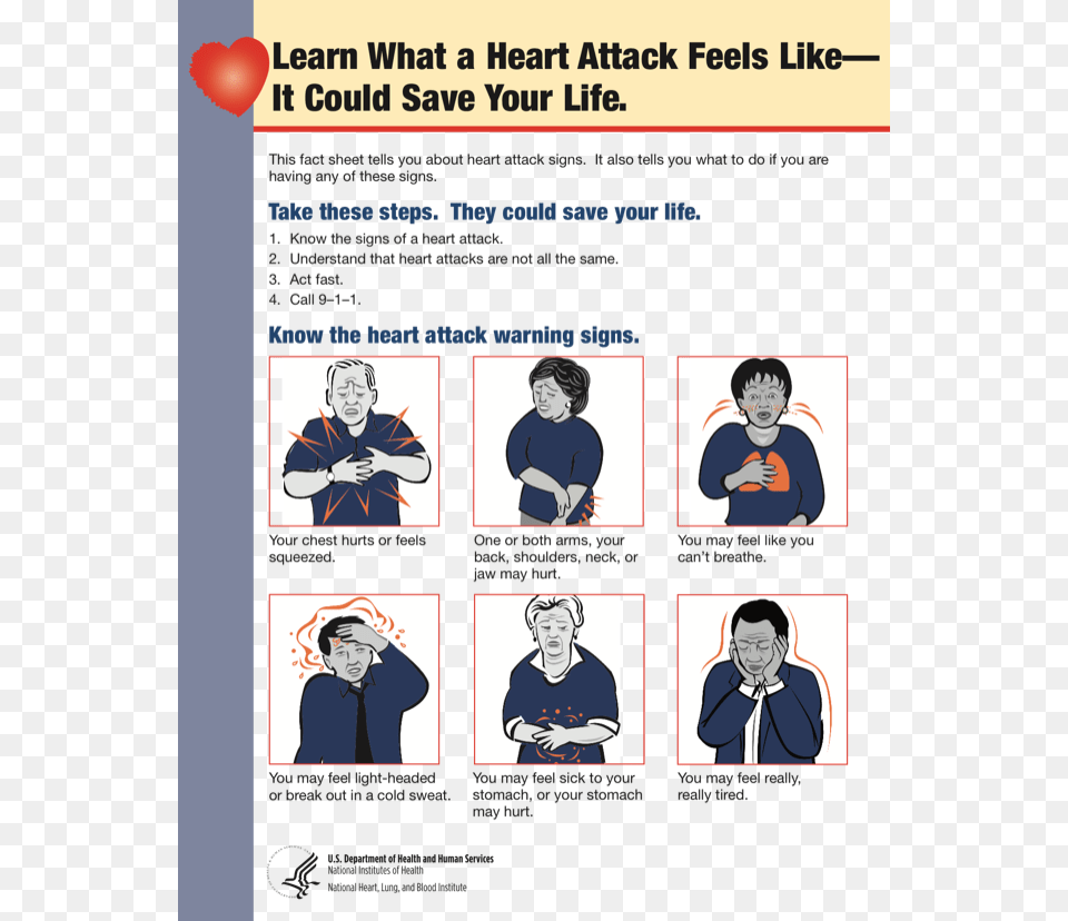 Learn What A Heart Attack Feels Like It Could Save Does It Hurt When You Re Having A Heart Att, Publication, Book, Comics, Person Png Image