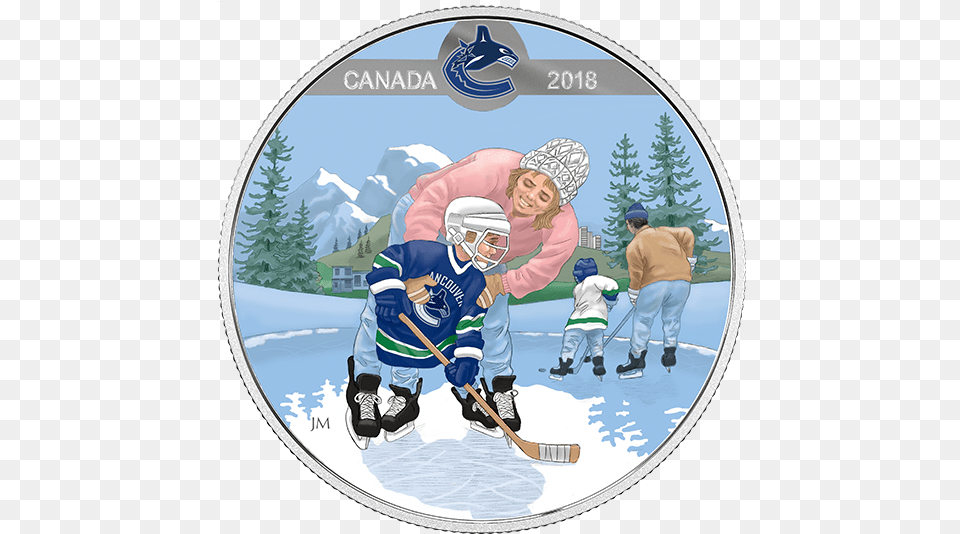 Learning To Play 2018 Canadian Coloured Coins, Adult, Skating, Rink, Person Free Png