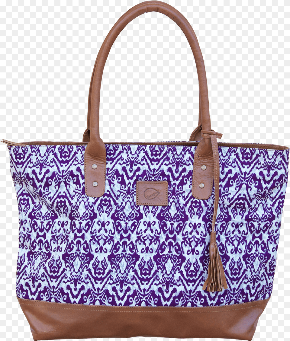 Leather And Indonesian Batik Tote Bag Tote Bag, Accessories, Handbag, Purse, Tote Bag Png Image