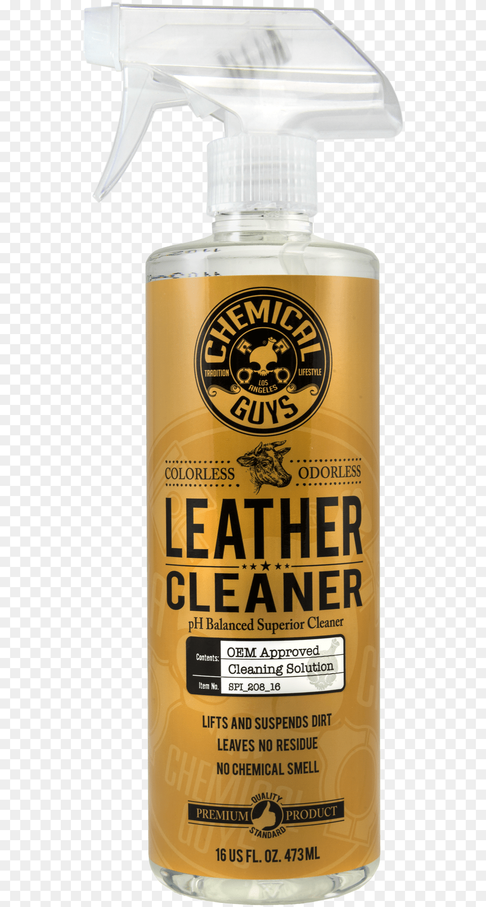 Leather Cleaner Chemical Guys Leather Cleaner, Bottle, Tin, Alcohol, Beer Free Transparent Png