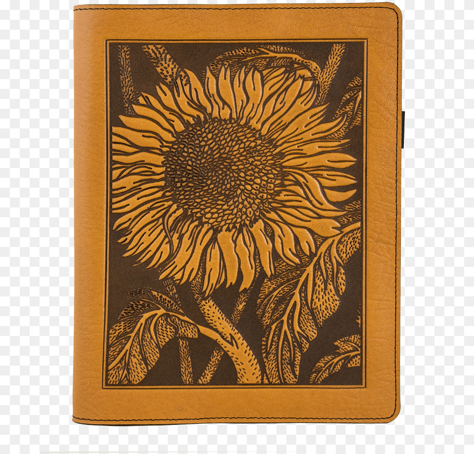 Leather Composition Notebook Cover Leather Sunflower Cases, Home Decor, Rug, Flower, Plant Png