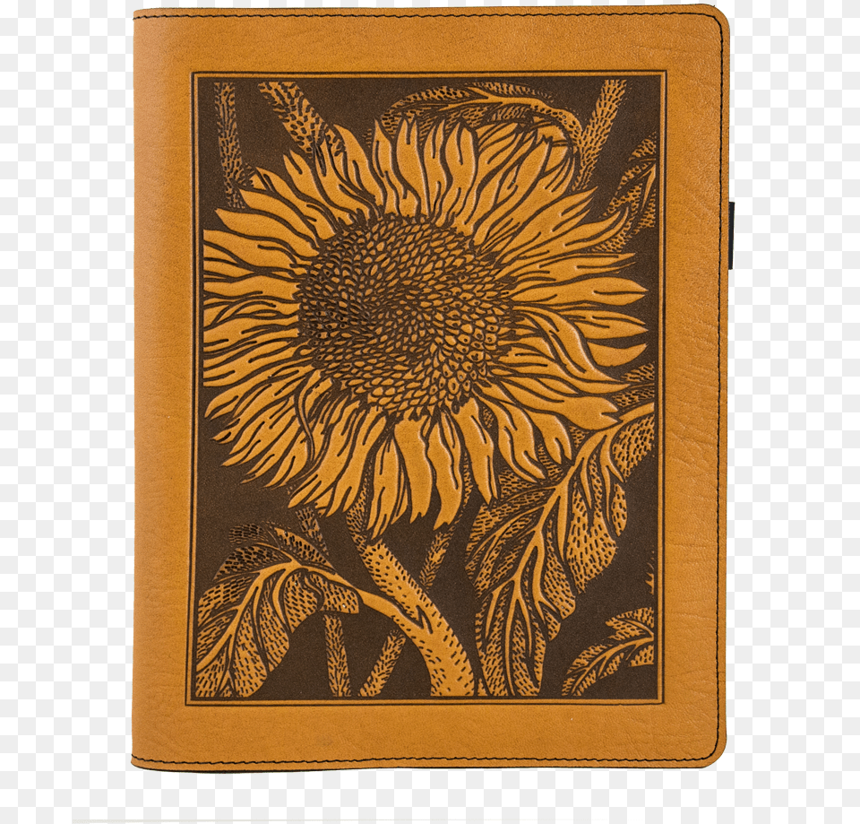 Leather Composition Notebook Cover Leather Sunflower Cases, Home Decor, Rug, Flower, Plant Free Png