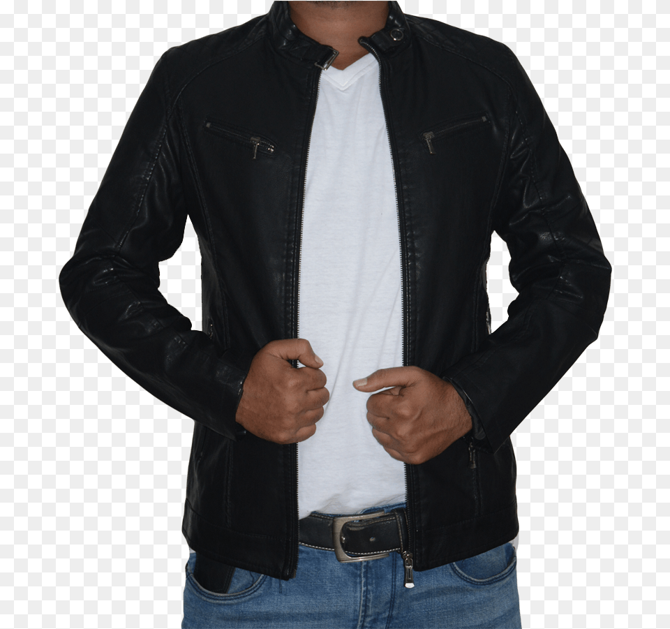 Leather Jacket, Clothing, Coat, Jeans, Pants Png