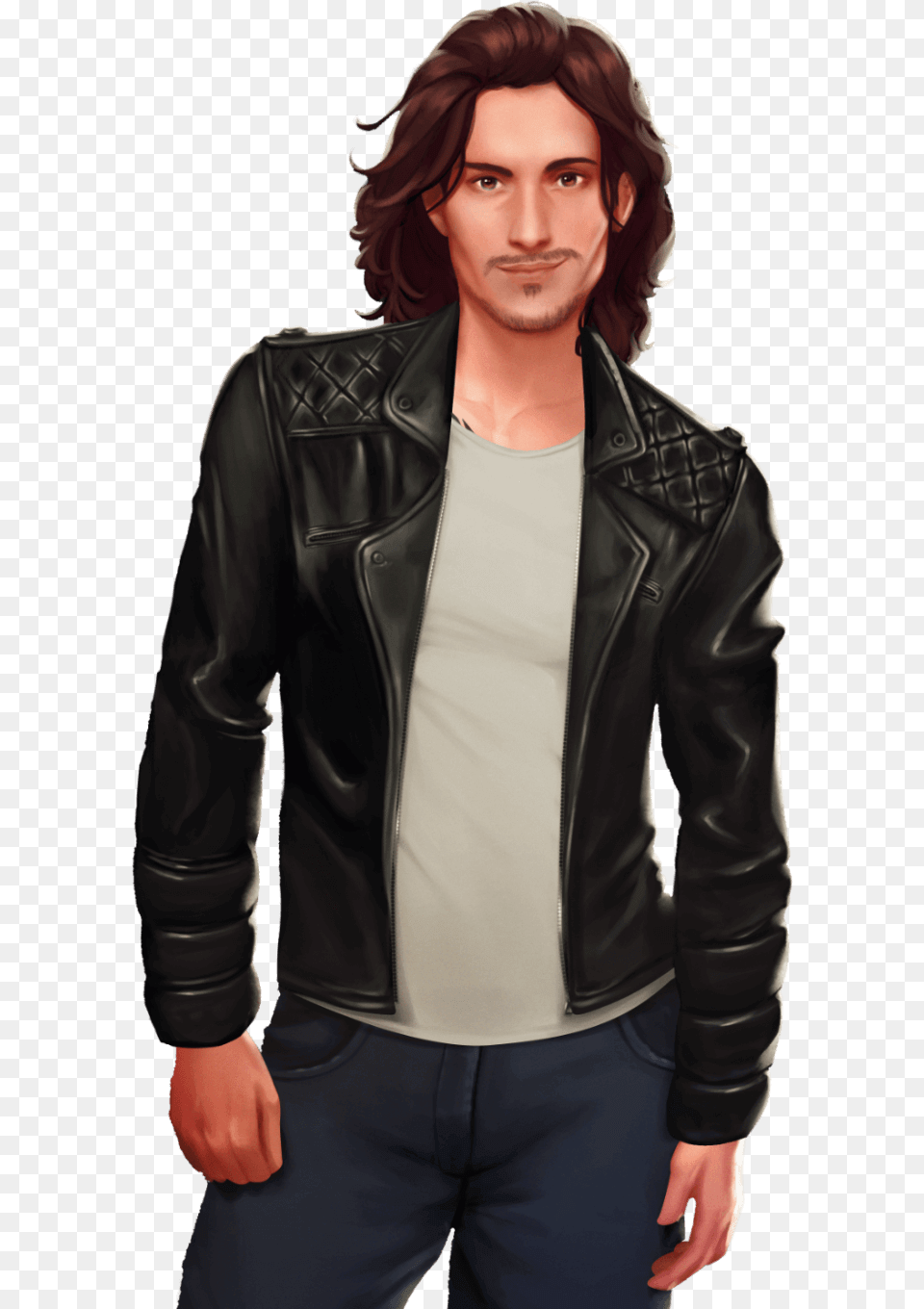 Leather Jacket, Clothing, Coat, Man, Male Free Png Download
