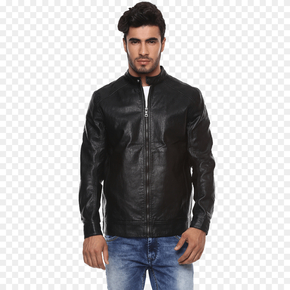 Leather Jacket, Clothing, Coat, Adult, Man Free Png