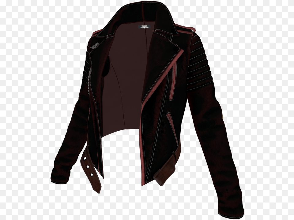 Leather Jacket, Clothing, Coat, Long Sleeve, Sleeve Free Png Download