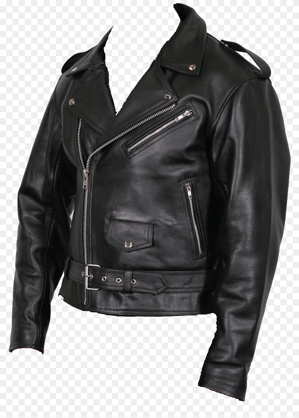 Leather Jacket Black Leather Jacket, Clothing, Coat, Leather Jacket Free Png Download