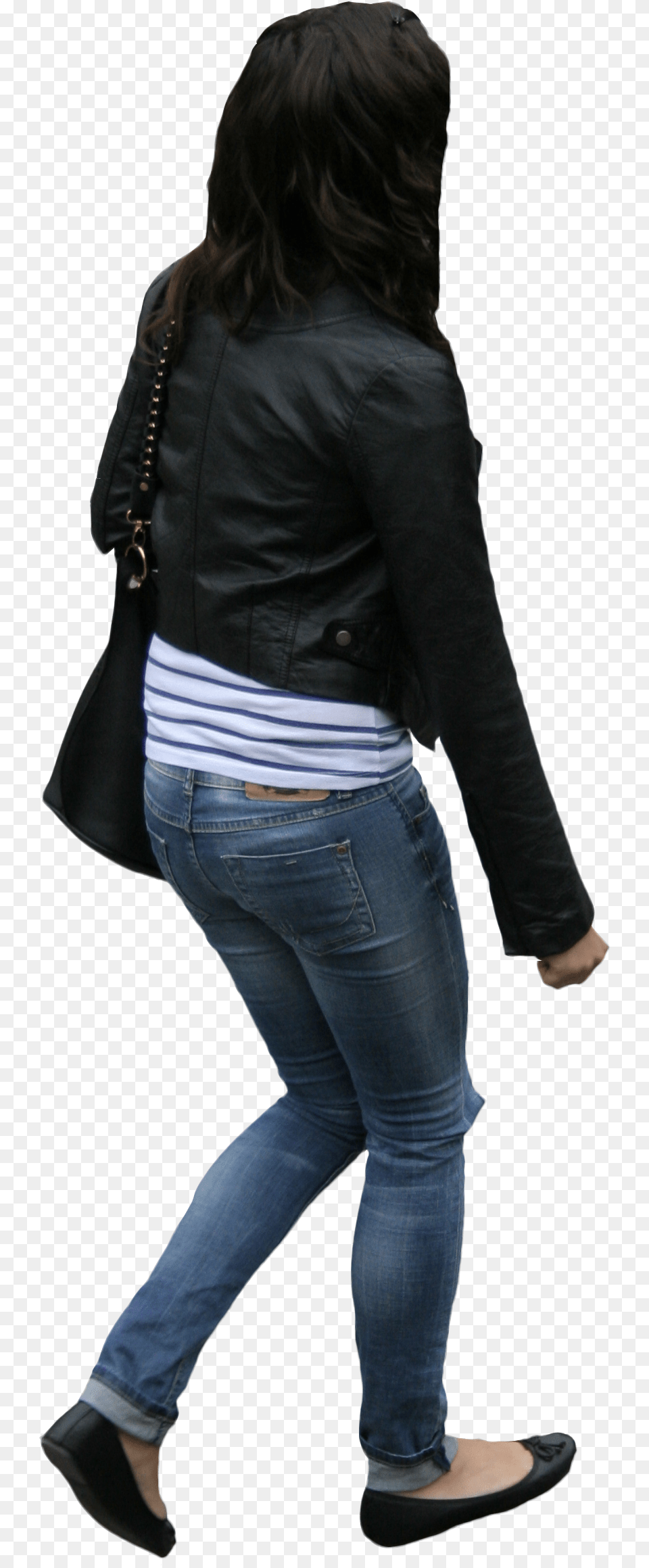 Leather Jacket Cut Out People From Above, Sleeve, Clothing, Coat, Pants Png
