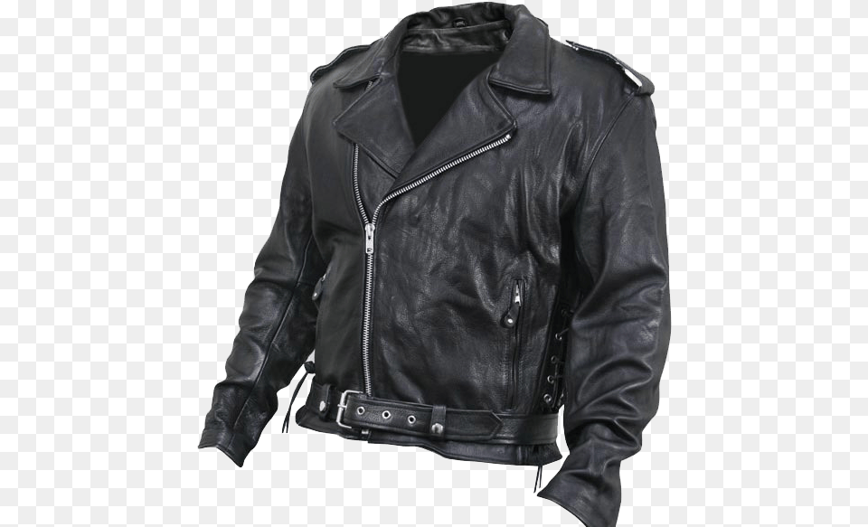 Leather Motorbike Jacket Transparent Image Leather Jacket Transparent Background, Clothing, Coat, Leather Jacket Free Png