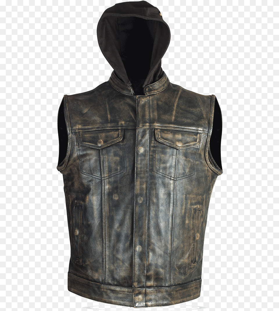 Leather Motorcycle Gang Vest, Clothing, Coat, Jacket, Lifejacket Free Png Download