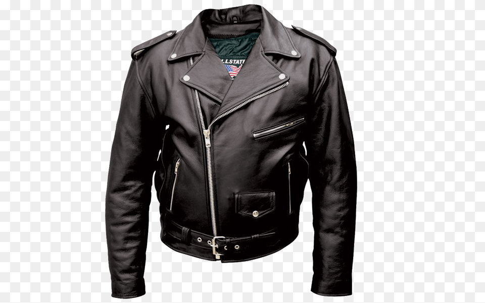 Leather Motorcycle Jacket, Clothing, Coat, Leather Jacket Free Png
