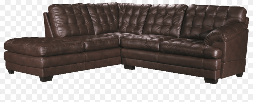 Leather Sectional With Right Or Left Facing Chaise Sofa Bed, Couch, Furniture, Chair Free Png