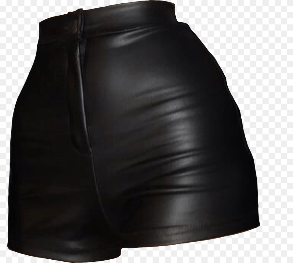 Leather Shorts Outfit Black Leather Shorts Leather Miniskirt, Clothing, Skirt, Vest Free Transparent Png