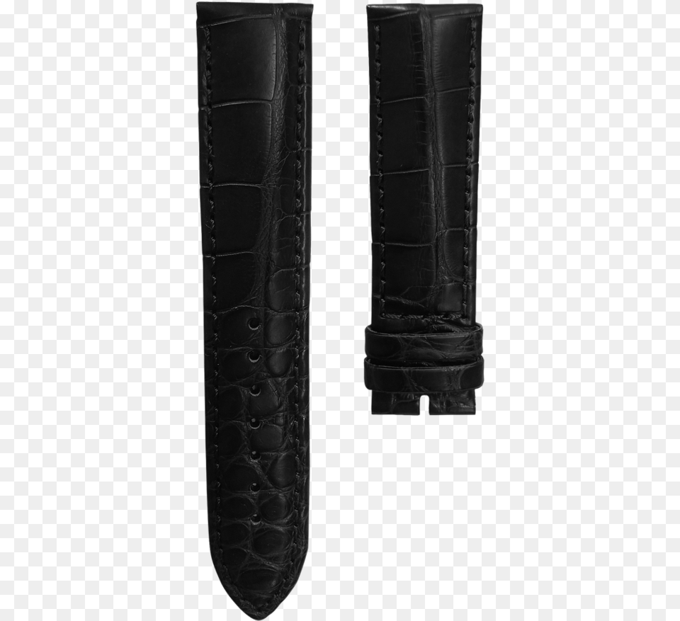 Leather Strap From Genuine Aligator Watch Strap, Black Free Png