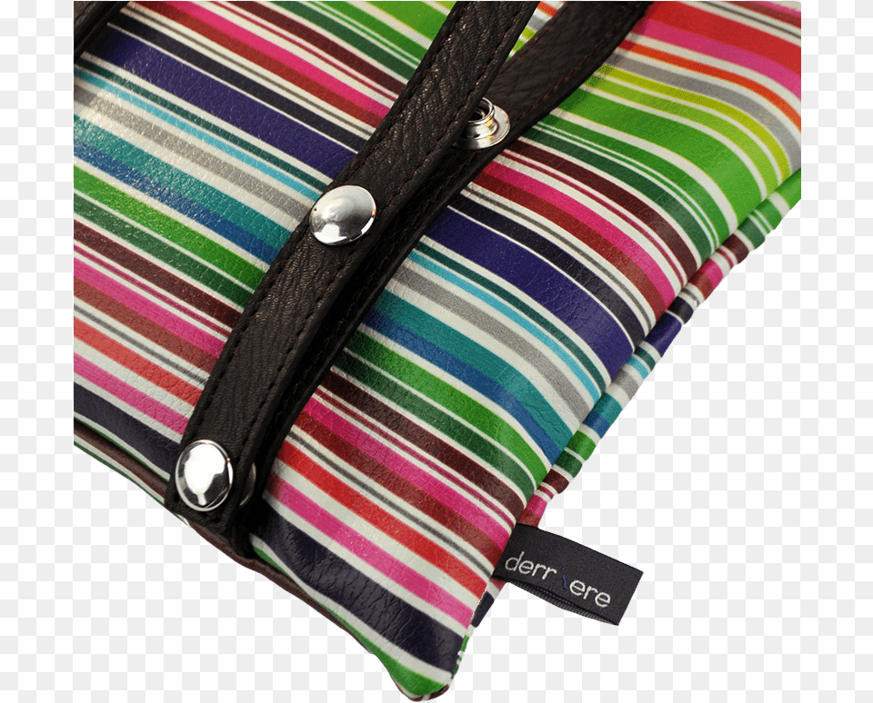 Leather String Belt Bag Multicolor Horizontal Stripes Wristlet, Accessories, Flag, Handbag Png Image