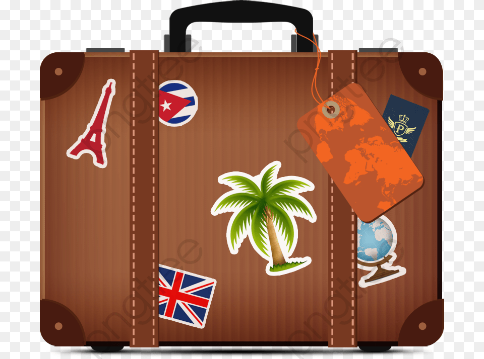 Leather Suitcase Box Leather Suitcase Box Travel, Bag, Baggage, Flag Png Image