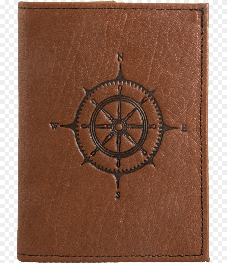 Leather Traveler Wallet Compass Embossed In Leather, Diary, Machine, Wheel Png