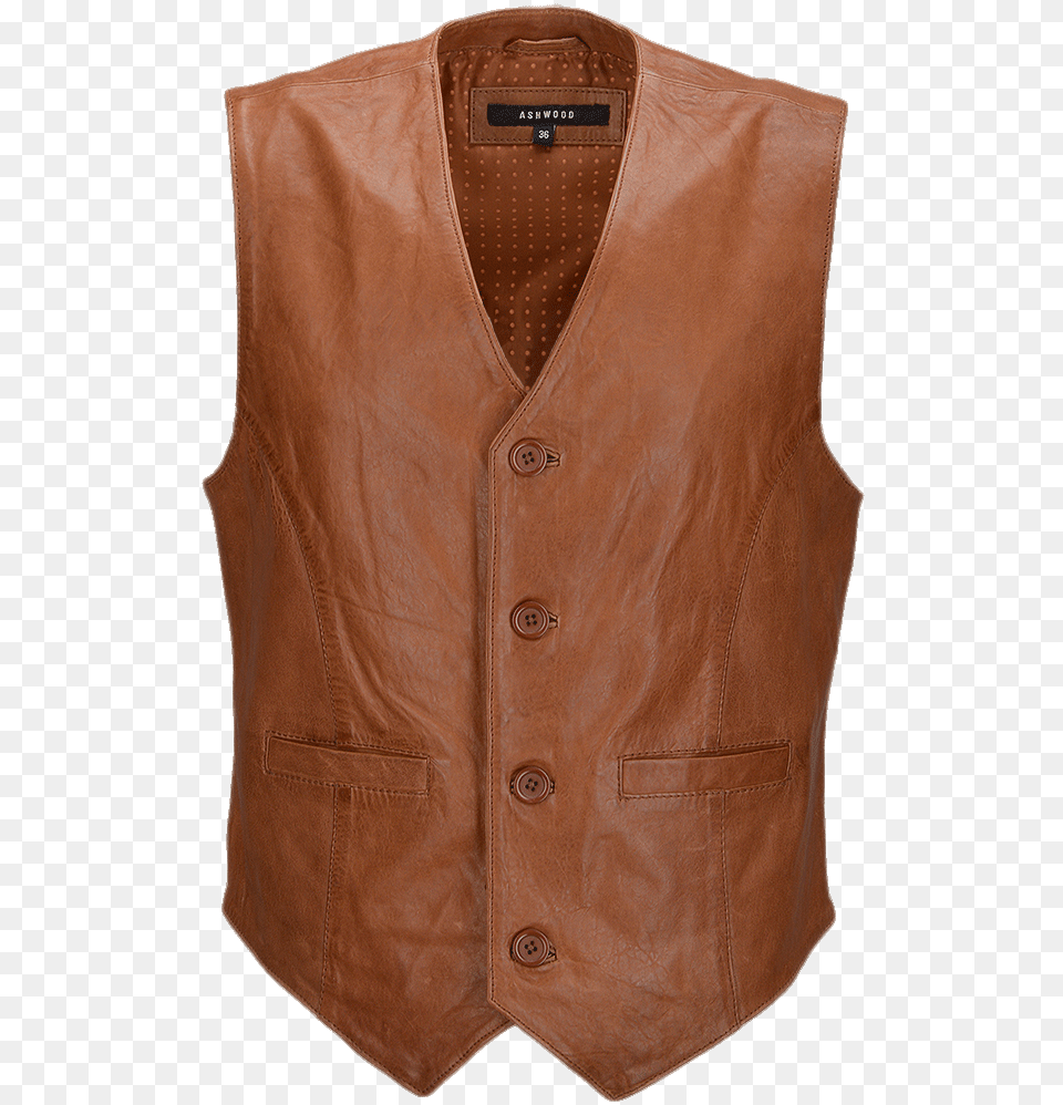 Leather Waistcoat Sweater Vest, Clothing, Lifejacket Png Image