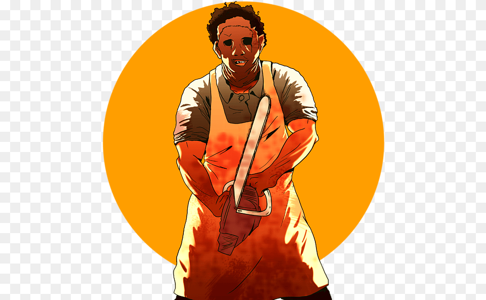 Leatherface Holding Chainsaw, Adult, Male, Man, Person Png Image