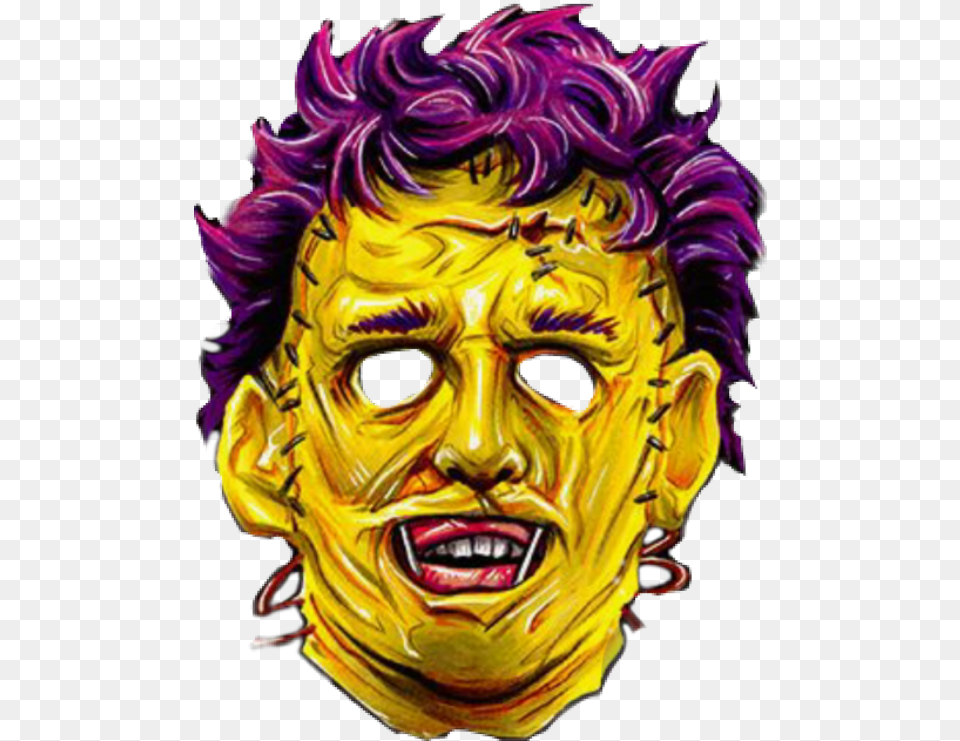 Leatherface Texaschainsawmassacre Horrorart Gore Illustration, Carnival, Person, Mask, Crowd Free Png