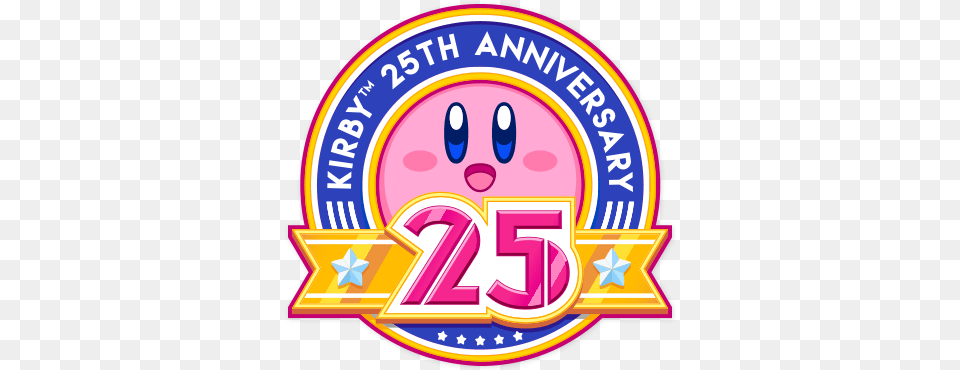 Leave A Comment Kirby 25th Anniversary Logo, Symbol, Disk Png Image