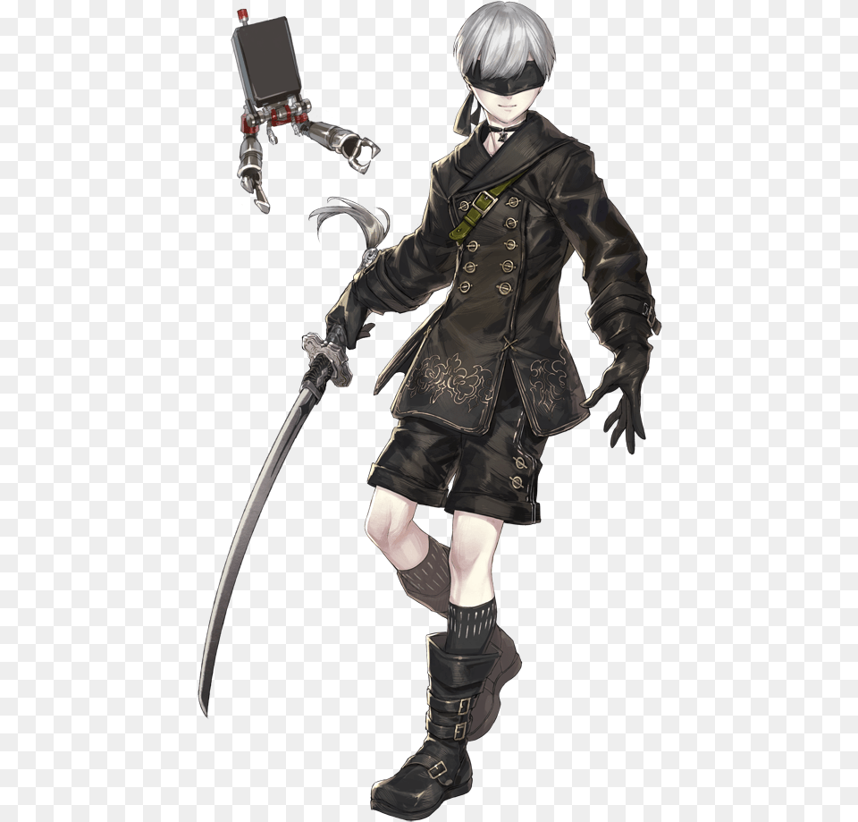 Leave It To 2b To Bring More People Star Ocean Star Ocean Anamnesis Nier Automata, Weapon, Sword, Person, Man Png