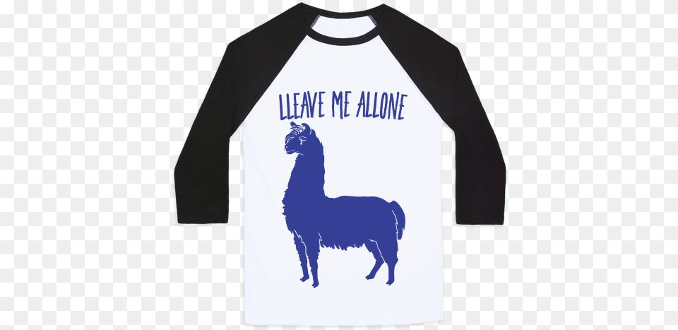Leave Me Alone Llama Baseball Tee T Shirt Porco Rosso, T-shirt, Sleeve, Clothing, Long Sleeve Free Png