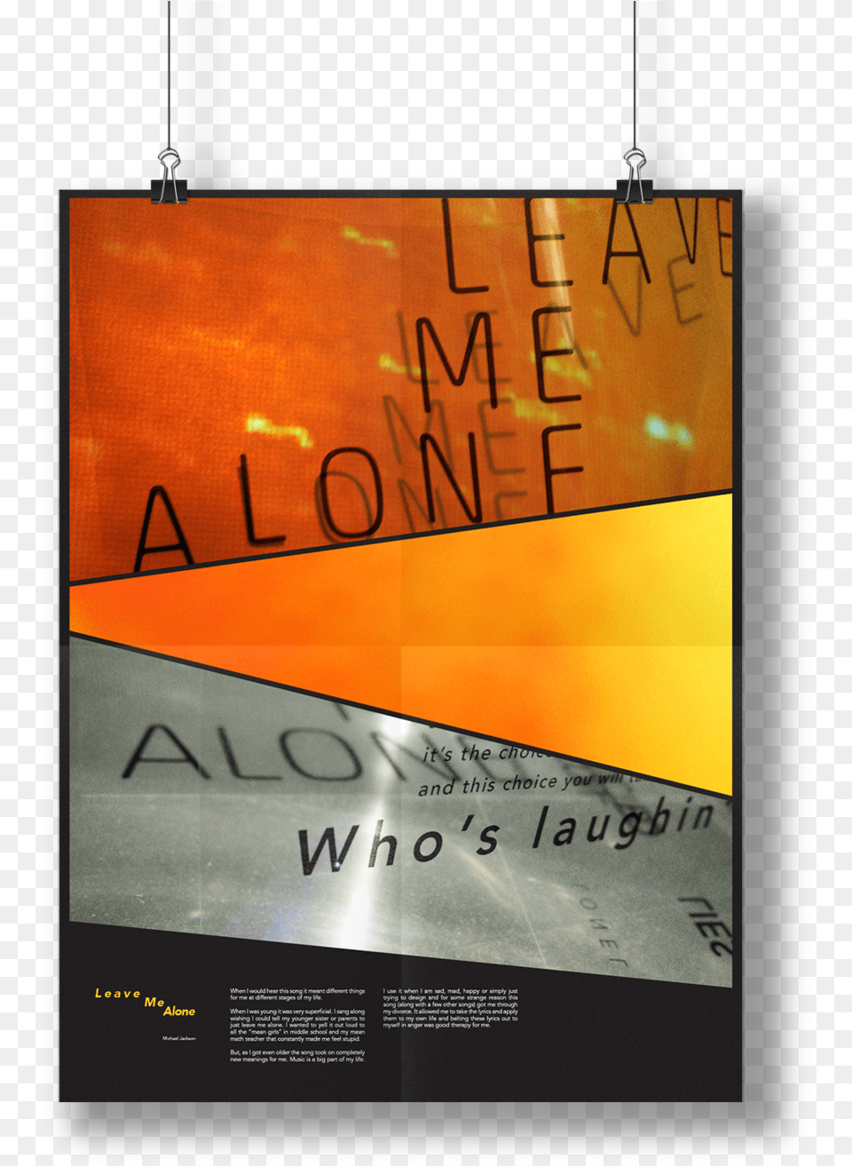 Leave Me Alone Poster Mockup, Advertisement, Book, Publication Free Png Download
