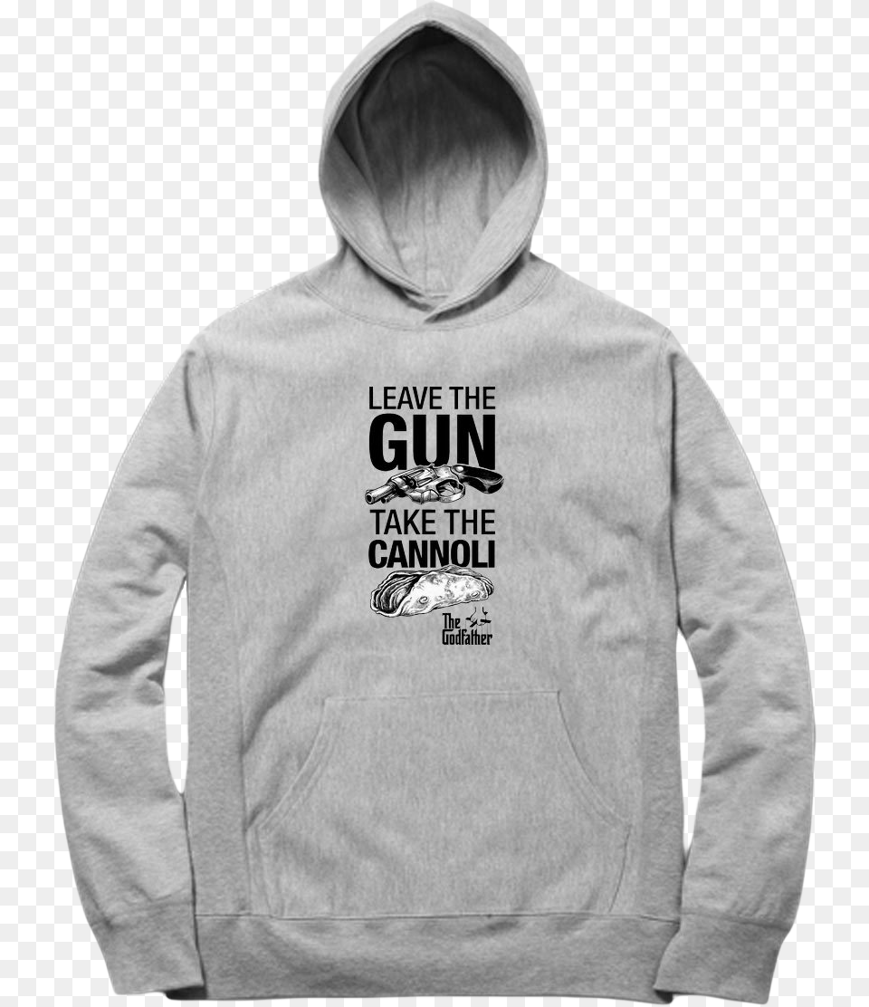 Leave The Gun Take Cannoli Hoodie, Clothing, Hood, Knitwear, Sweater Png