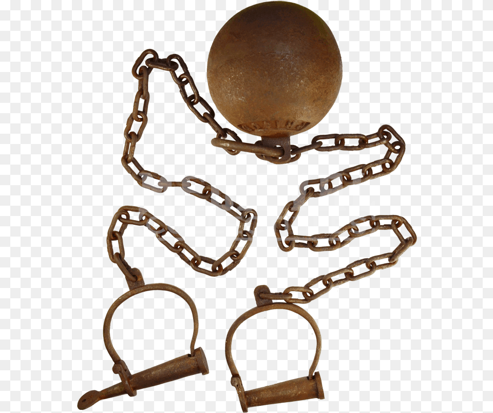 Leavenworth Prison Iron Ball And Chain Ball And Chain, Bronze Png Image