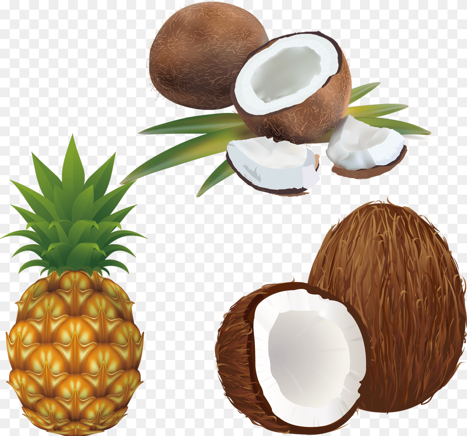 Leaves Clipart Pineapple, Food, Fruit, Plant, Produce Free Png Download